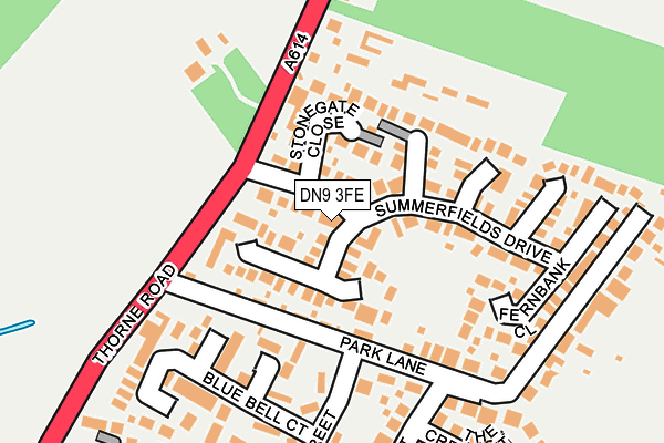 DN9 3FE map - OS OpenMap – Local (Ordnance Survey) DN9 3FE map - OS OpenMap – Local (Ordnance Survey)