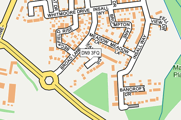 DN9 3FQ map - OS OpenMap – Local (Ordnance Survey) DN9 3FQ map - OS OpenMap – Local (Ordnance Survey)