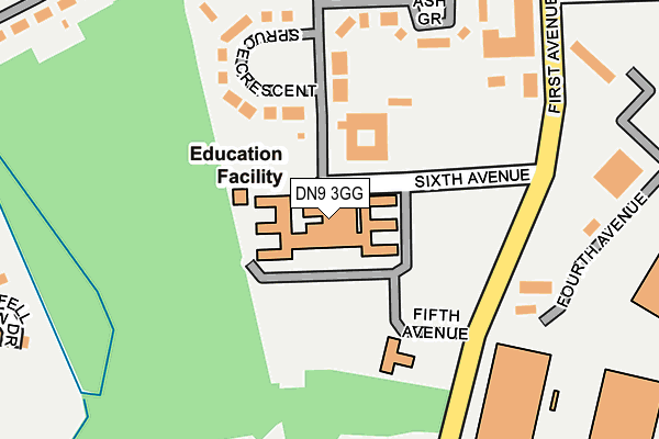 DN9 3GG map - OS OpenMap – Local (Ordnance Survey) DN9 3GG map - OS OpenMap – Local (Ordnance Survey)