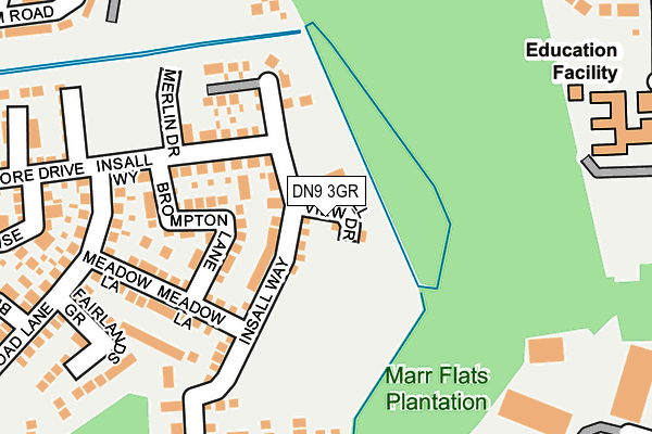 DN9 3GR map - OS OpenMap – Local (Ordnance Survey) DN9 3GR map - OS OpenMap – Local (Ordnance Survey)