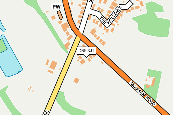 DN9 3JT map - OS OpenMap – Local (Ordnance Survey) DN9 3JT map - OS OpenMap – Local (Ordnance Survey)