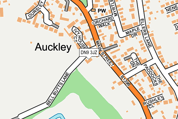 DN9 3JZ map - OS OpenMap – Local (Ordnance Survey) DN9 3JZ map - OS OpenMap – Local (Ordnance Survey)
