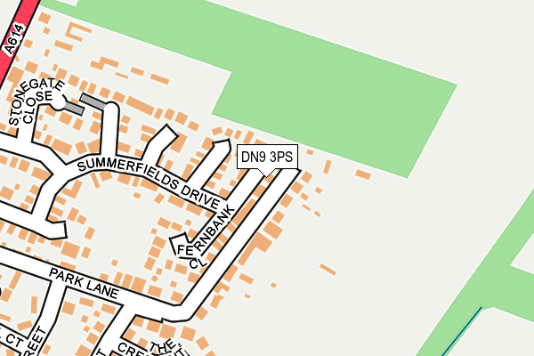 DN9 3PS map - OS OpenMap – Local (Ordnance Survey) DN9 3PS map - OS OpenMap – Local (Ordnance Survey)