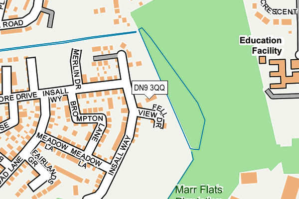 DN9 3QQ map - OS OpenMap – Local (Ordnance Survey) DN9 3QQ map - OS OpenMap – Local (Ordnance Survey)