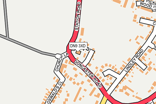 DN9 3XD map - OS OpenMap – Local (Ordnance Survey) DN9 3XD map - OS OpenMap – Local (Ordnance Survey)