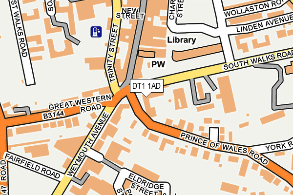 DT1 1AD map - OS OpenMap – Local (Ordnance Survey) DT1 1AD map - OS OpenMap – Local (Ordnance Survey)