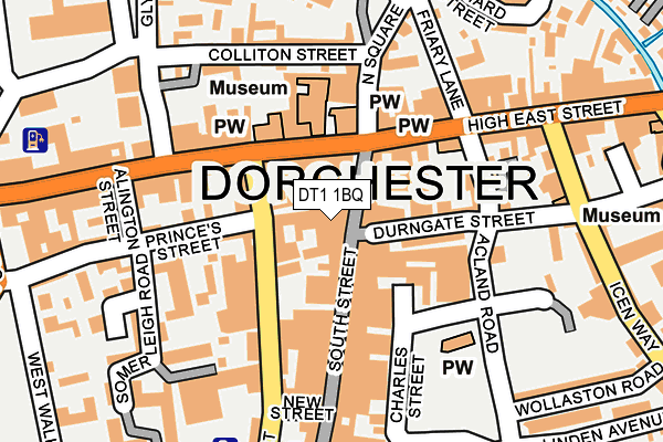 DT1 1BQ map - OS OpenMap – Local (Ordnance Survey)