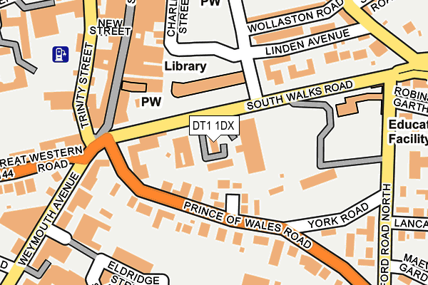 DT1 1DX map - OS OpenMap – Local (Ordnance Survey) DT1 1DX map - OS OpenMap – Local (Ordnance Survey)