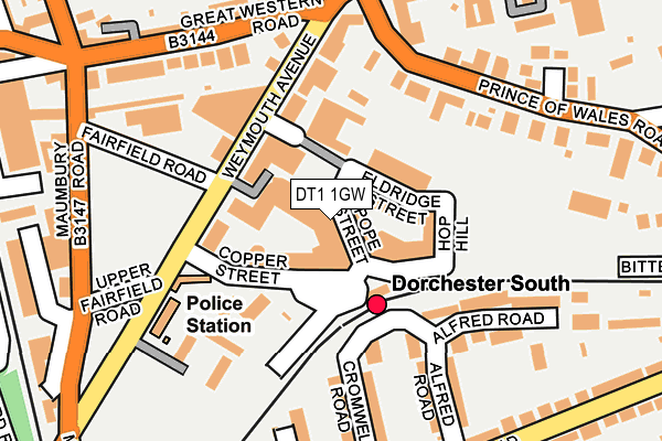 DT1 1GW map - OS OpenMap – Local (Ordnance Survey) DT1 1GW map - OS OpenMap – Local (Ordnance Survey)
