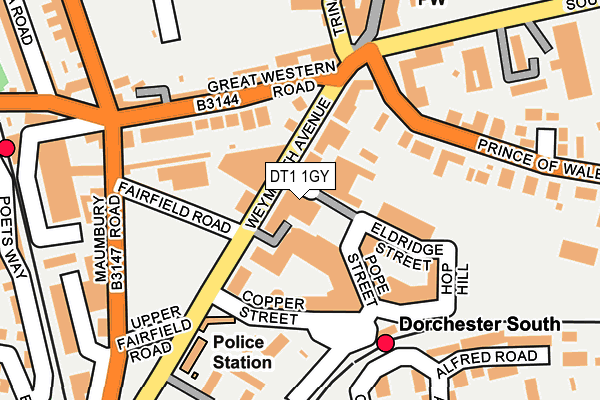DT1 1GY map - OS OpenMap – Local (Ordnance Survey) DT1 1GY map - OS OpenMap – Local (Ordnance Survey)