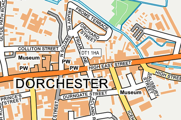 DT1 1HA map - OS OpenMap – Local (Ordnance Survey)
