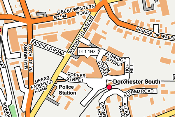 DT1 1HX map - OS OpenMap – Local (Ordnance Survey)