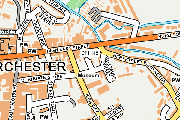 DT1 1JE map - OS OpenMap – Local (Ordnance Survey) DT1 1JE map - OS OpenMap – Local (Ordnance Survey)