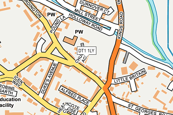 DT1 1LY map - OS OpenMap – Local (Ordnance Survey)