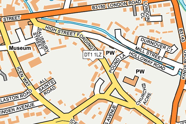 DT1 1LZ map - OS OpenMap – Local (Ordnance Survey) DT1 1LZ map - OS OpenMap – Local (Ordnance Survey)