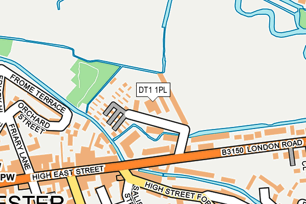 DT1 1PL map - OS OpenMap – Local (Ordnance Survey) DT1 1PL map - OS OpenMap – Local (Ordnance Survey)