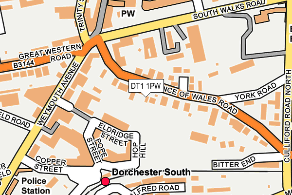 DT1 1PW map - OS OpenMap – Local (Ordnance Survey) DT1 1PW map - OS OpenMap – Local (Ordnance Survey)