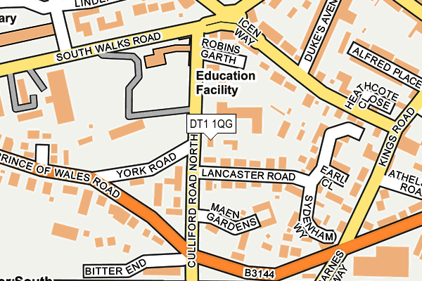DT1 1QG map - OS OpenMap – Local (Ordnance Survey) DT1 1QG map - OS OpenMap – Local (Ordnance Survey)