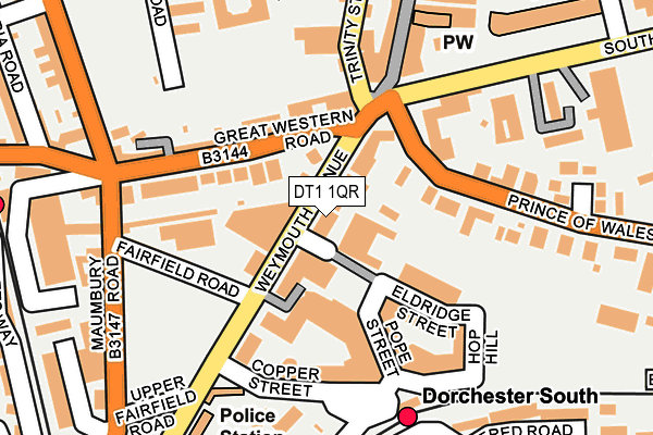 DT1 1QR map - OS OpenMap – Local (Ordnance Survey)