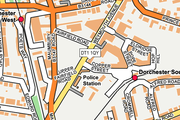 DT1 1QY map - OS OpenMap – Local (Ordnance Survey) DT1 1QY map - OS OpenMap – Local (Ordnance Survey)