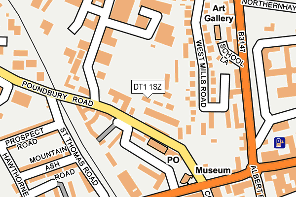 DT1 1SZ map - OS OpenMap – Local (Ordnance Survey) DT1 1SZ map - OS OpenMap – Local (Ordnance Survey)