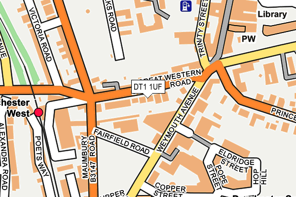 DT1 1UF map - OS OpenMap – Local (Ordnance Survey) DT1 1UF map - OS OpenMap – Local (Ordnance Survey)
