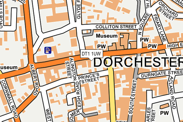 DT1 1UW map - OS OpenMap – Local (Ordnance Survey)