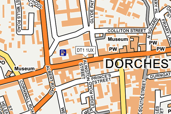 DT1 1UX map - OS OpenMap – Local (Ordnance Survey) DT1 1UX map - OS OpenMap – Local (Ordnance Survey)