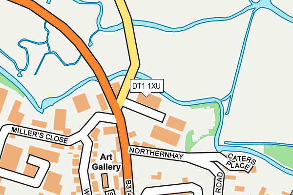 DT1 1XU map - OS OpenMap – Local (Ordnance Survey) DT1 1XU map - OS OpenMap – Local (Ordnance Survey)