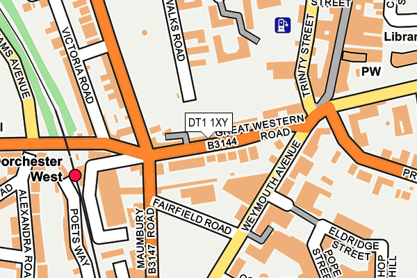 DT1 1XY map - OS OpenMap – Local (Ordnance Survey) DT1 1XY map - OS OpenMap – Local (Ordnance Survey)