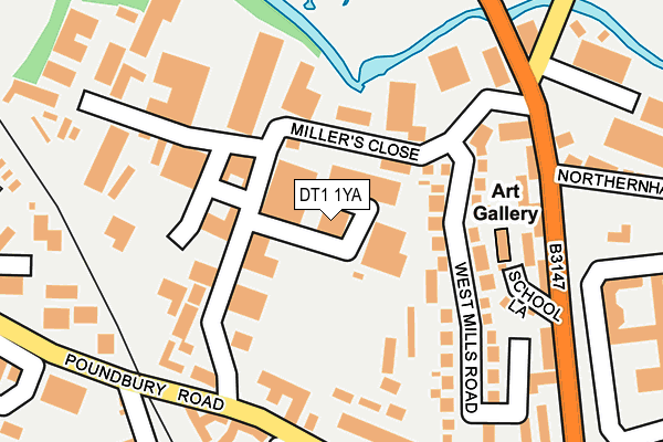 DT1 1YA map - OS OpenMap – Local (Ordnance Survey) DT1 1YA map - OS OpenMap – Local (Ordnance Survey)