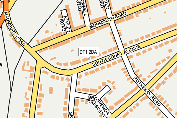 DT1 2DA map - OS OpenMap – Local (Ordnance Survey) DT1 2DA map - OS OpenMap – Local (Ordnance Survey)
