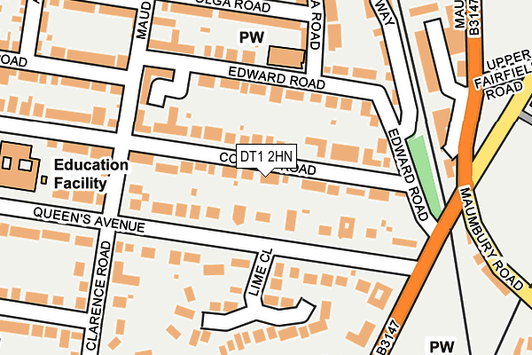DT1 2HN map - OS OpenMap – Local (Ordnance Survey) DT1 2HN map - OS OpenMap – Local (Ordnance Survey)
