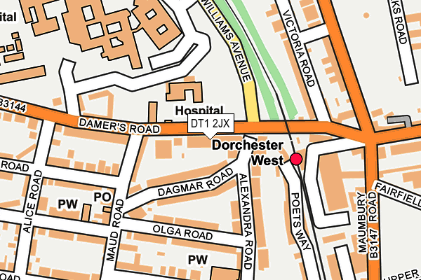 DT1 2JX map - OS OpenMap – Local (Ordnance Survey) DT1 2JX map - OS OpenMap – Local (Ordnance Survey)