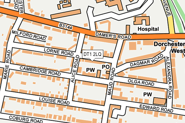 DT1 2LQ map - OS OpenMap – Local (Ordnance Survey) DT1 2LQ map - OS OpenMap – Local (Ordnance Survey)