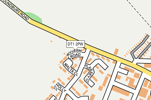 DT1 2PW map - OS OpenMap – Local (Ordnance Survey) DT1 2PW map - OS OpenMap – Local (Ordnance Survey)