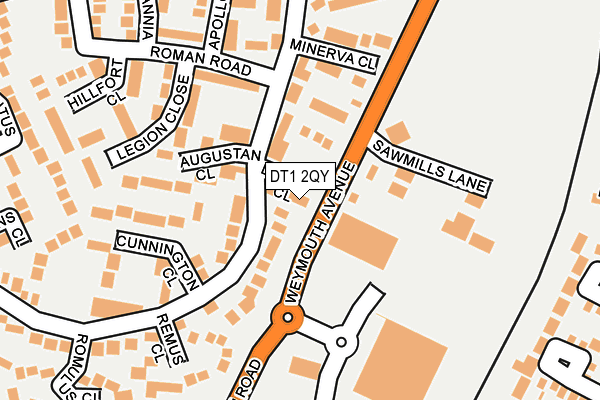 DT1 2QY map - OS OpenMap – Local (Ordnance Survey) DT1 2QY map - OS OpenMap – Local (Ordnance Survey)