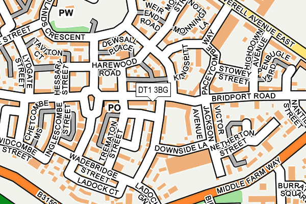 DT1 3BG map - OS OpenMap – Local (Ordnance Survey) DT1 3BG map - OS OpenMap – Local (Ordnance Survey)