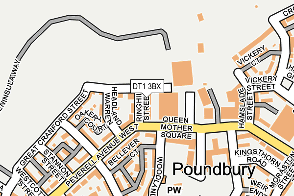 DT1 3BX map - OS OpenMap – Local (Ordnance Survey) DT1 3BX map - OS OpenMap – Local (Ordnance Survey)