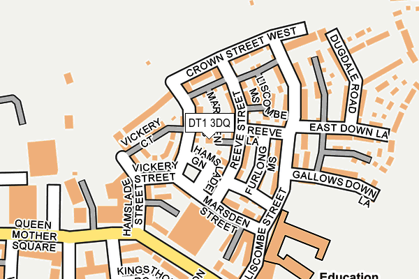 DT1 3DQ map - OS OpenMap – Local (Ordnance Survey) DT1 3DQ map - OS OpenMap – Local (Ordnance Survey)