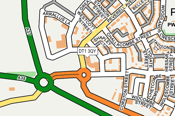 DT1 3QY map - OS OpenMap – Local (Ordnance Survey) DT1 3QY map - OS OpenMap – Local (Ordnance Survey)