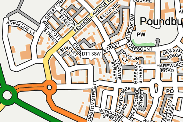 DT1 3SW map - OS OpenMap – Local (Ordnance Survey) DT1 3SW map - OS OpenMap – Local (Ordnance Survey)