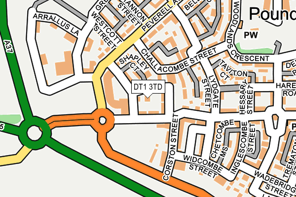 DT1 3TD map - OS OpenMap – Local (Ordnance Survey) DT1 3TD map - OS OpenMap – Local (Ordnance Survey)