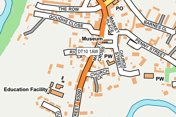 DT10 1AW map - OS OpenMap – Local (Ordnance Survey)