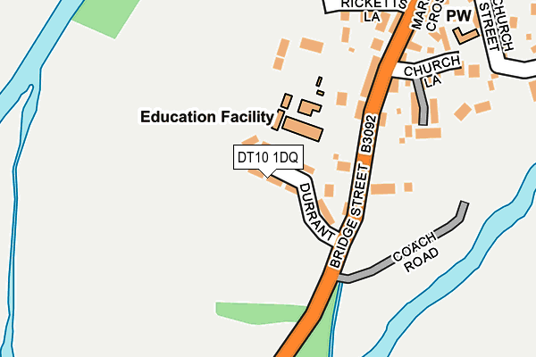 DT10 1DQ map - OS OpenMap – Local (Ordnance Survey)