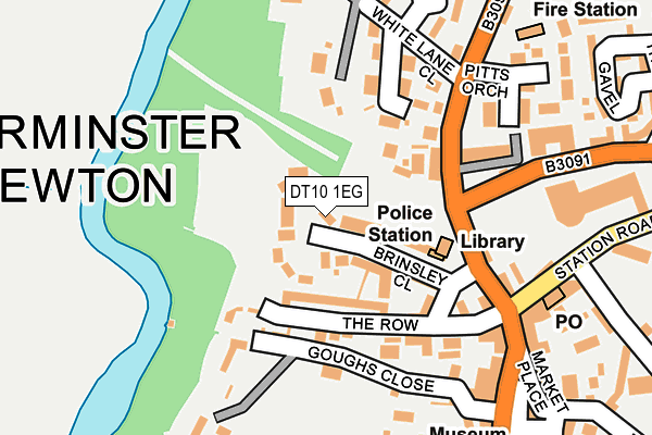 DT10 1EG map - OS OpenMap – Local (Ordnance Survey)