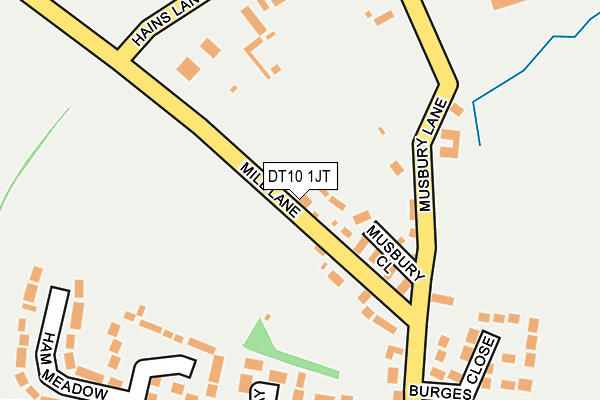 DT10 1JT map - OS OpenMap – Local (Ordnance Survey)