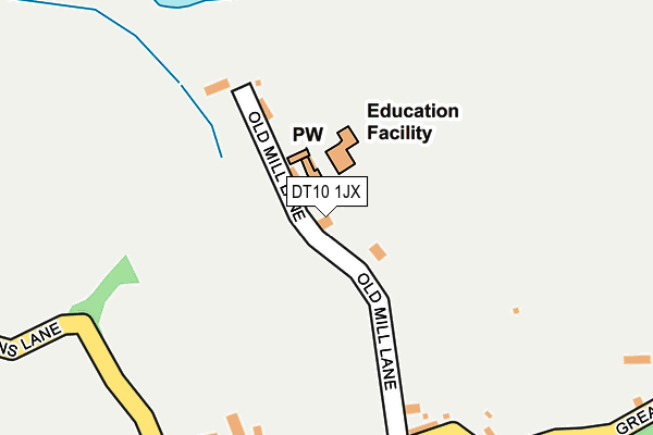 DT10 1JX map - OS OpenMap – Local (Ordnance Survey)