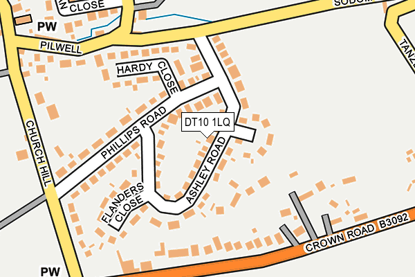 DT10 1LQ map - OS OpenMap – Local (Ordnance Survey)