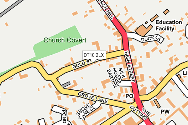 DT10 2LX map - OS OpenMap – Local (Ordnance Survey)